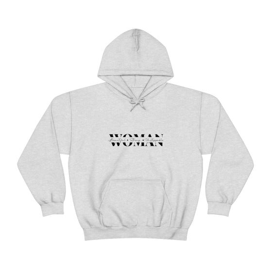 Chill Stitch – Woman Beautiful Strong - Unisex Hooded Hoodie Sweatshirt – Embrace Your Vibe