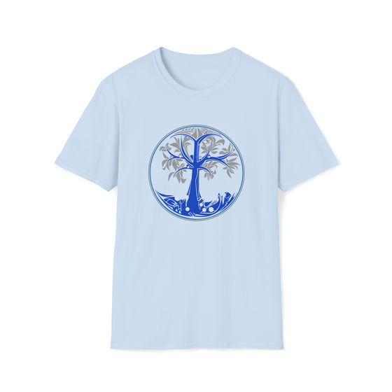 Boho Yoga Shirt | Water Waves Tree of Life Outdoor Life | Unisex Soft style Tee T-Shirt