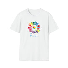  Hippie Shirt | Earth Peace Designs | Sunflower Rainbow Peace | Unisex Soft Style T-Shirt