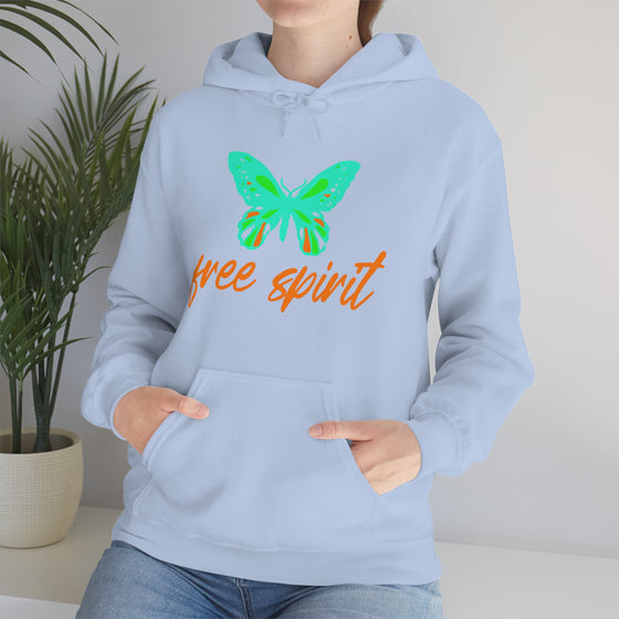 Chill Stitch – Free Spirit Butterfly - Unisex Hooded Hoodie Sweatshirt – Embrace Your Vibe