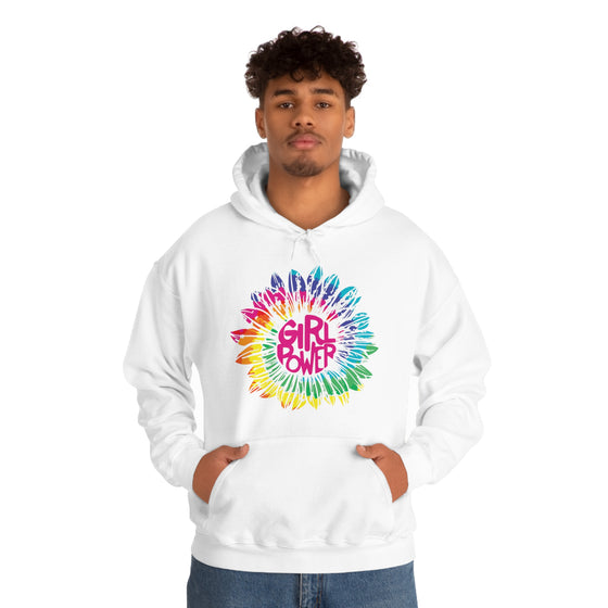 Chill Stitch – Girl Power Tie-Dye - Unisex Hooded Hoodie Sweatshirt – Embrace Your Vibe