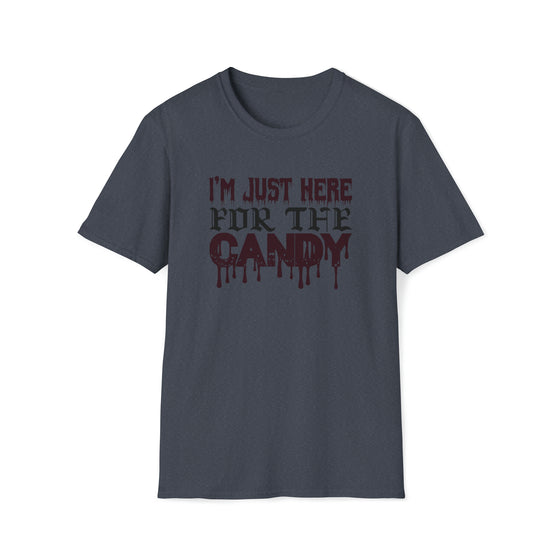 Halloween Shirt | Just Here For The Candy | Unisex Soft Style Tee T-Shirt