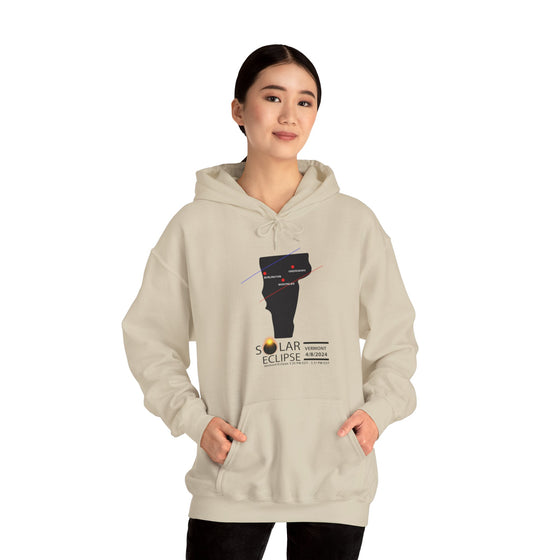 VERMONT Total Solar Eclipses April 8  2024  Total Eclipse | Unisex Hooded Hoodie Sweatshirt | Embrace Your Vibe | Astronomy