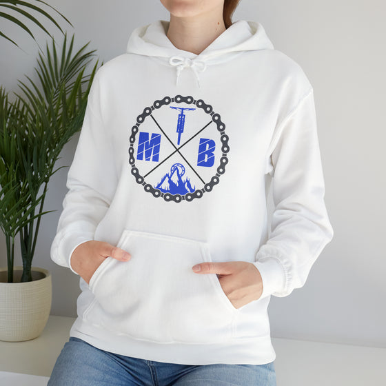 Bike Sweatshirt | MTB Chain Circle Mountain Bike Biking | Unisex Hooded Hoodie Sweatshirt