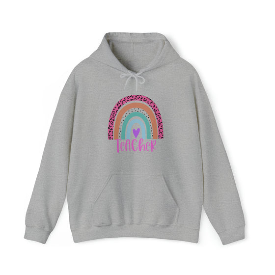 Teacher Sweatshirt | Teach Life Rainbow | Unisex Hooded Hoodie Sweatshirt