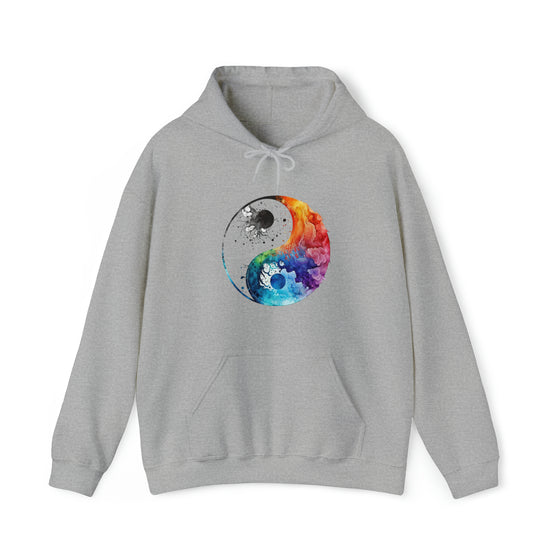 Yoga Hoodie | Yin Yang Sign V1 Watercolor | Unisex Hooded Hoodie Sweatshirt