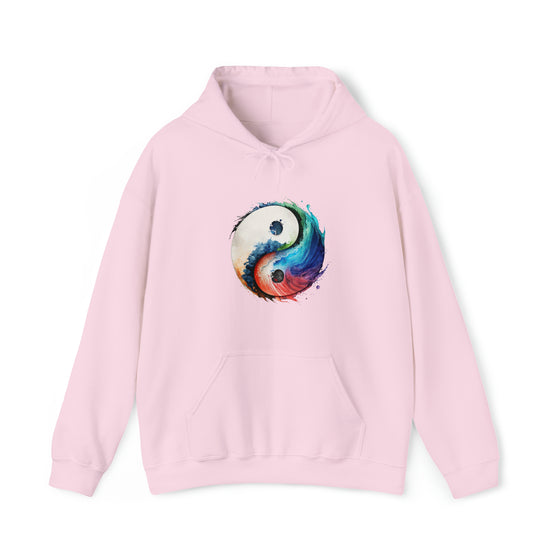 Yoga Hoodie | Yin Yang Sign V2 Watercolor | Unisex Hooded Hoodie Sweatshirt