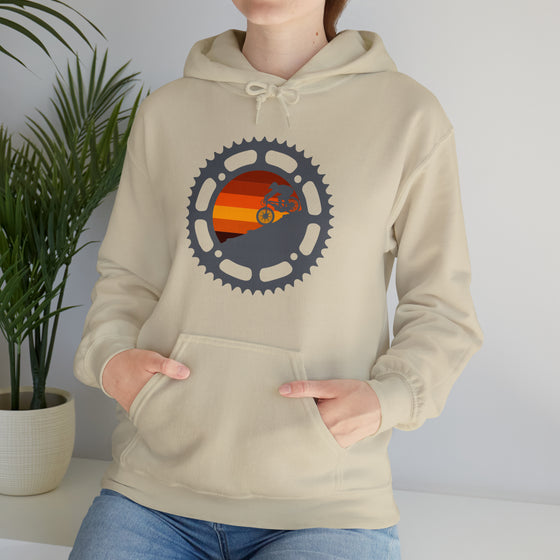 Bike Sweatshirt | MTB Mountain Bike Silhouette | Unisex Hooded Hoodie Sweatshirt