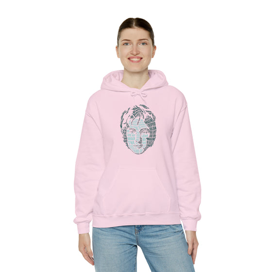 John Lennon | Unisex Hooded Hoodie Sweatshirt | Embrace Your Vibe | Calligram Word Design