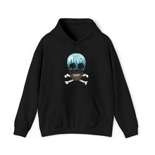  Death City Skull Crossbones Urban Plight | Abstract | Unisex Hooded Hoodie Sweatshirt