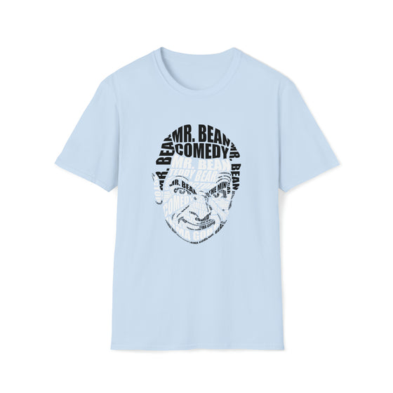 Mr Bean Comedian | Unisex Soft Style Tee T-Shirt  | Calligram Word Design