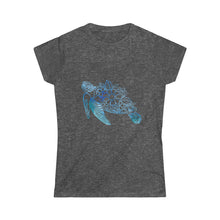  Floral Mandala SeaTurtle Shirt | Sea life Boho Bohemian |  Women’s Soft style Tee T-shirt