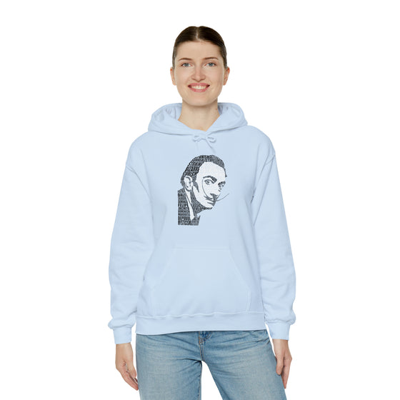 Salvador Dali Artist | Unisex Hooded Hoodie Sweatshirt  | Calligram Word Design