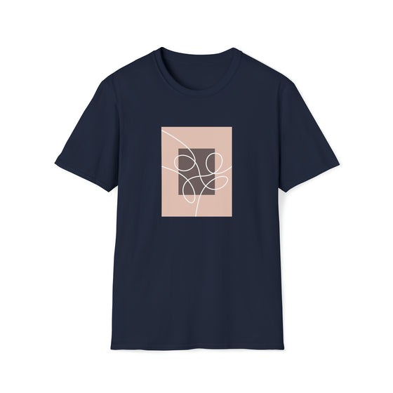 Abstract Blocks Line Shapes V13 | Unisex Soft Style Tee T-Shirt | Embrace Your Vibe
