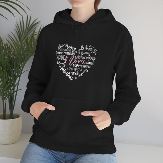 Chill Stitch – Mom Heart Descriptions - Unisex Hooded Hoodie Sweatshirt – Embrace Your Vibe