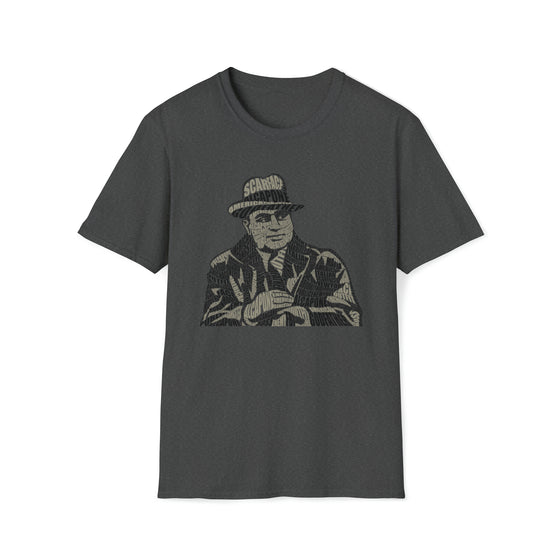 Al Capone Gangster | Unisex Soft Style Tee T-Shirt | Embrace Your Vibe | Calligram Word Design