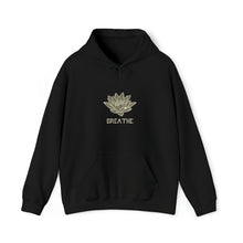  BREATH Lotus Flower Meditation Yoga  | Unisex Hooded Hoodie Sweatshirt | Embrace Your Vibe