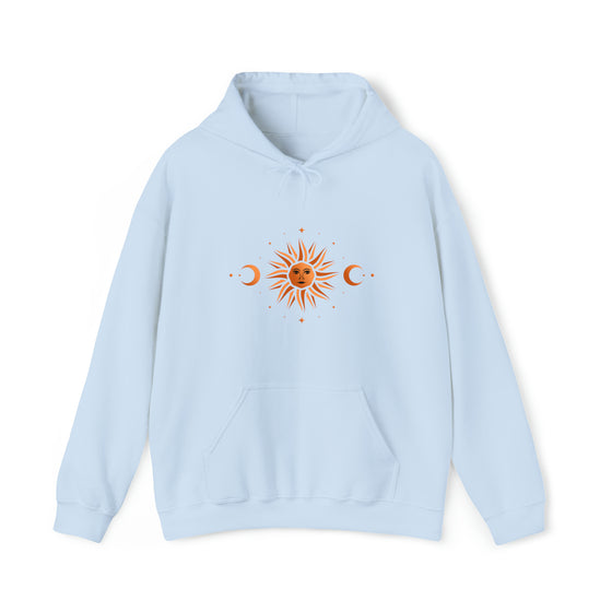 Abstract Mystic Direction Shapes V32 Sun Moon Solar Winds | Abstract | Minimalist | Modern | Unisex Hooded Hoodie Sweatshirt