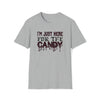 Halloween Shirt | Just Here For The Candy | Unisex Soft Style Tee T-Shirt