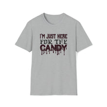  Halloween Shirt | Just Here For The Candy | Unisex Soft Style Tee T-Shirt