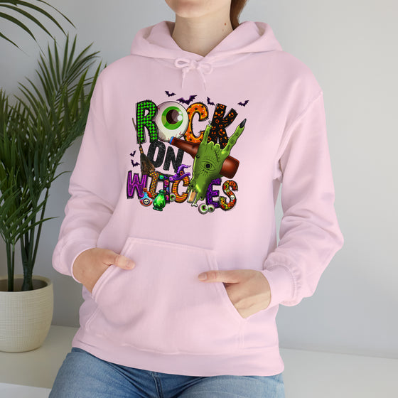 Halloween Sweatshirt | Rock On Witches | Unisex Hooded Hoodie Sweatshirt