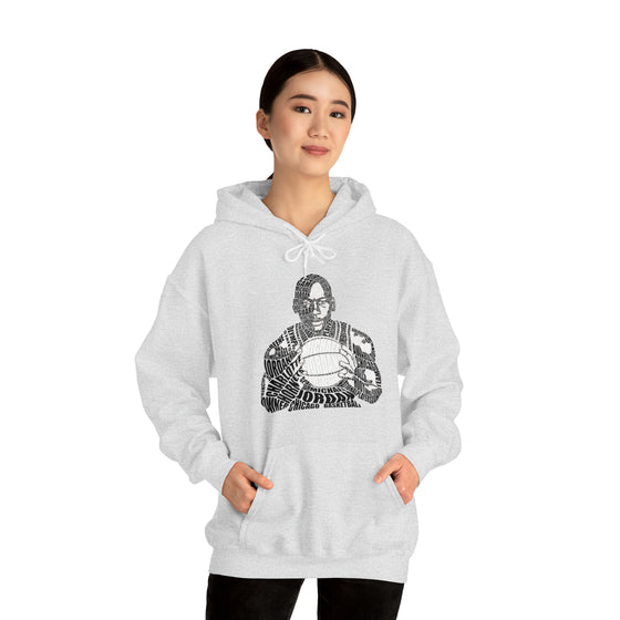 Michael Jordan Basketball | Unisex Hooded Hoodie Sweatshirt  | Calligram Word Design