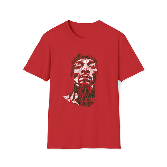 Snoop Dogg Rapper | Unisex Soft Style Tee T-Shirt  | Calligram Word Design