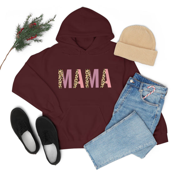 Chill Stitch – Mama Leopard - Unisex Hooded Hoodie Sweatshirt – Embrace Your Vibe