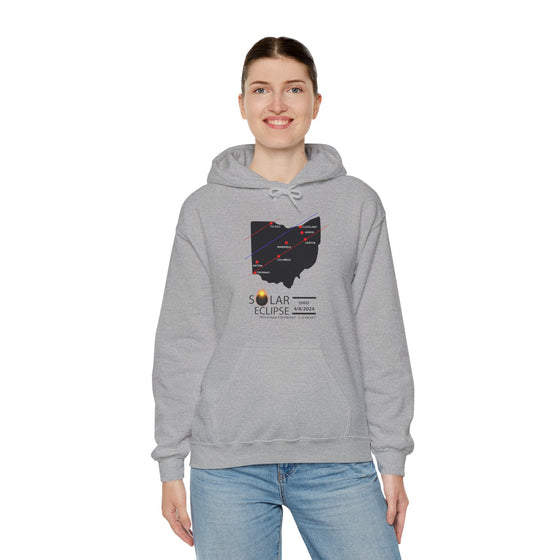 OHIO Total Solar Eclipses April 8  2024  Total Eclipse | Unisex Hooded Hoodie Sweatshirt | Embrace Your Vibe Astronomy