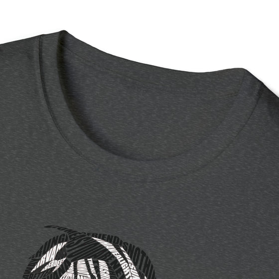 Kurt Cobain Music Grunge | Unisex Soft Style Tee T-Shirt | Embrace Your Vibe | Calligram Word Design