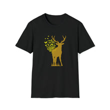  Butterfly Deer Buck Transformation | Abstract | Minimalist | Modern | Unisex Soft Style Tee T-Shirt | Embrace Your Vibe