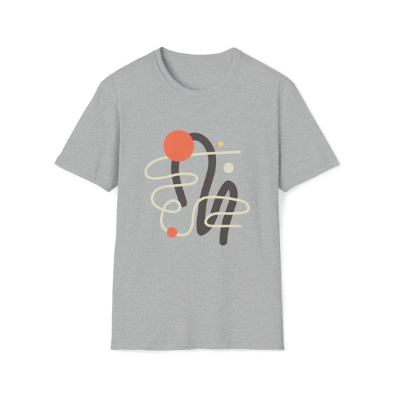 Abstract Lines Circles Shapes V2  |  Unisex Soft Style Tee T-Shirt  | Embrace Your Vibe