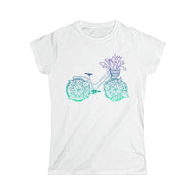  Boho Shirt | Tulip Bicycle Flowers Bike |  Bohemian Women’s Soft style Tee T-shirt