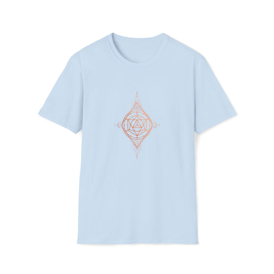 Abstract Diamond Seeing Eye Shapes V35  |  Unisex Soft Style Tee T-Shirt  |  Embrace Your Vibe