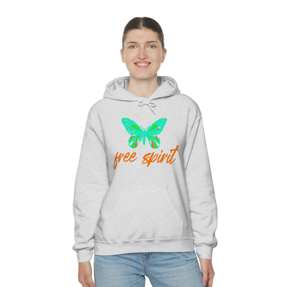 Chill Stitch – Free Spirit Butterfly - Unisex Hooded Hoodie Sweatshirt – Embrace Your Vibe