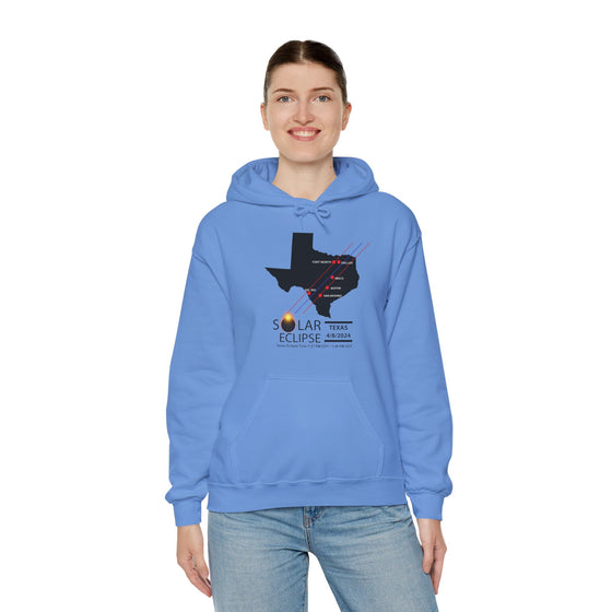 TEXAS Total Solar Eclipses April 8  2024  Total Eclipse | Unisex Hooded Hoodie Sweatshirt | Embrace Your Vibe Astronomy