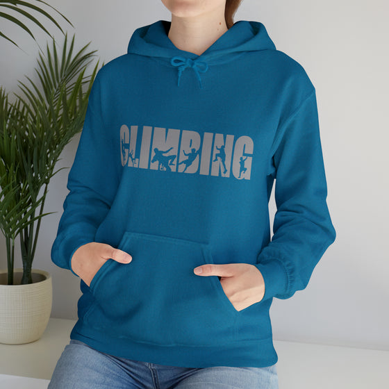 Rock Climbing Sweatshirt |Silhouette Climbers | Unisex Hooded Hoodie Sweatshirt