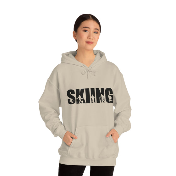 Chill Stitch – Skiing Sport - Unisex Hooded Hoodie Sweatshirt – Embrace Your Vibe