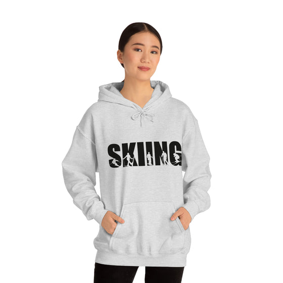 Chill Stitch – Skiing Sport - Unisex Hooded Hoodie Sweatshirt – Embrace Your Vibe