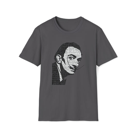 Salvador Dali Artist | Unisex Soft Style Tee T-Shirt  | Calligram Word Design