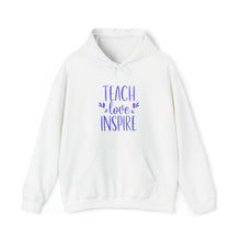  Teacher Life Sweatshirt | Teaching Teach Love Inspire Teaching | Unisex Hooded Hoodie Sweatshirt