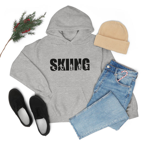 Chill Stitch – Skiing Sport - Unisex Hooded Hoodie Sweatshirt – Embrace Your Vibe