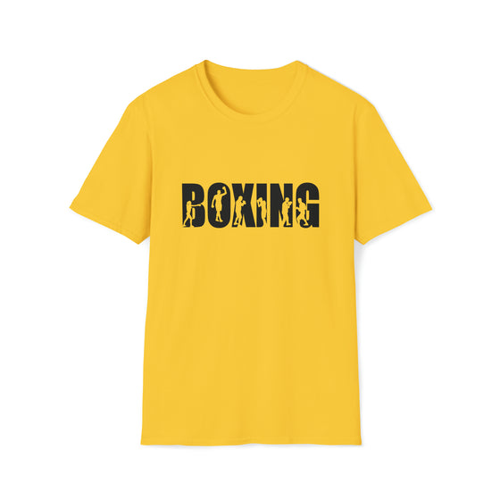 Boxing Sporting Name Athlete Silhouettes | Unisex Soft Style T-Shirt | Embrace Your Vibe