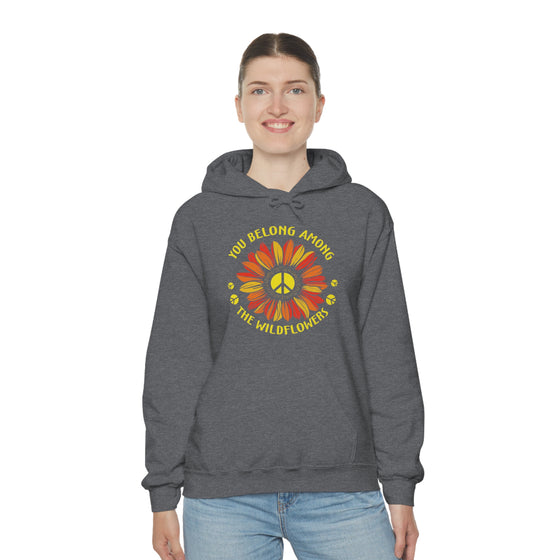 Among Wildflowers | Unisex Hooded Sweatshirt | Embrace Your Vibe