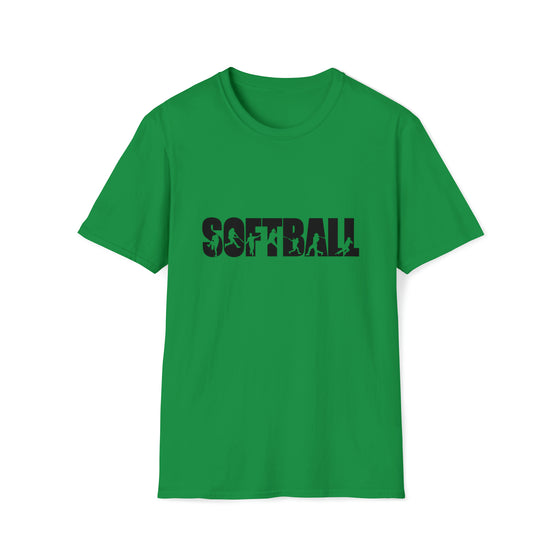 Softball Shirt | Softball Athlete Silhouettes | Unisex Soft Style T-Shirt Tee