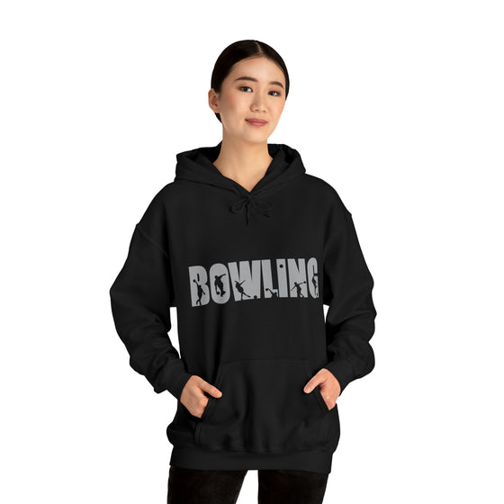 Bowling Silhouette Sport | Unisex Hooded Hoodie Sweatshirt | Embrace Your Vibe