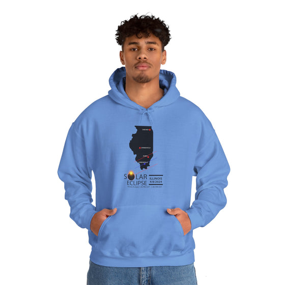 ILLINOIS Total Solar Eclipses April 8  2024  Total Eclipse | Unisex Hooded Hoodie Sweatshirt |  Embrace Your Vibe | Astronomy