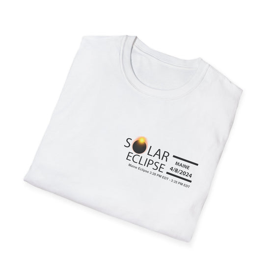 MAINE Total Solar Eclipses April 8  2024  Total Eclipse | Unisex Soft Style Tee T-Shirt | Embrace Your Vibe