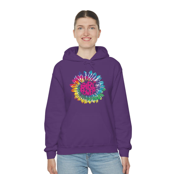 Chill Stitch – Girl Power Tie-Dye - Unisex Hooded Hoodie Sweatshirt – Embrace Your Vibe