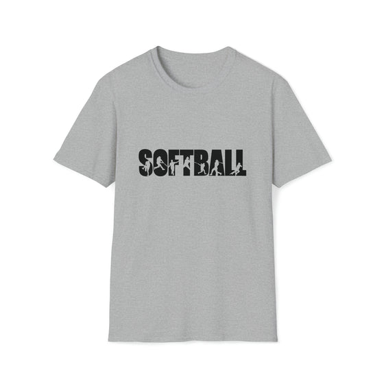 Softball Shirt | Softball Athlete Silhouettes | Unisex Soft Style T-Shirt Tee